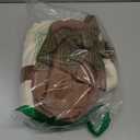 TOPDesign 1-Pack Canvas Tote Bag with an External Pocket, Reusable Grocery Shopping Bag, Top Zipper Closure, Daily Essentials (Brown/Natural)