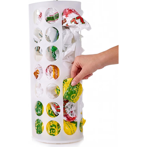 Handy Laundry Grocery Bag Storage Holder, Large Capacity Bag Dispenser, Neatly Store Plastic Shopping Bags & Keep Them Handy for Reuse, Access Holes Make Adding or Retrieving Bags Simple & Convenient