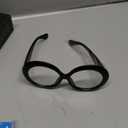 FEISEDY Oversized Blue Light Blocking Glasses Women Men Retro Big Round Frame Eyewear Clear Lens Computer Glasses B2997 (001 - Black)