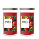 Yankee Candle Medium Pillar Scented Candle, Macintosh, 14.25 oz (2-Pack)