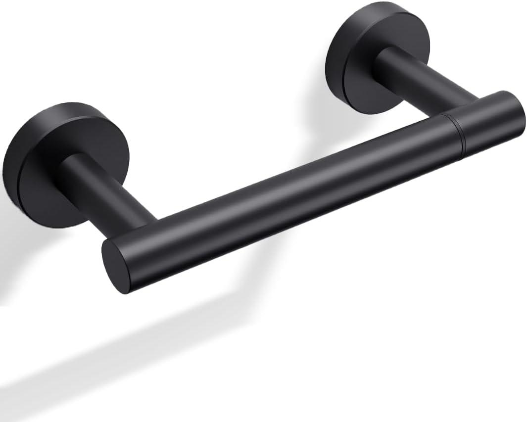 Day Moon Matte Black Toilet Paper Holder - Wall Mount Modern Roll Holder for Bathroom (Classic)