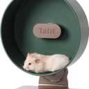 Quiet Hamster Wheel 10.2 Inch Dual-Bearings Silent Small Animals Running Exercise Wheel Height Adjustable for Syrian Hamsters, Gerbils, Rats, or Other Small Pets, Avocado Green