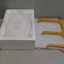 Seven Sparta 3 Tier Fruit Bowl for Kitchen Counter (PLUS Series) / Ceramic Serving Bowls with Bamboo Stand/Big Size Tiered Fruit Basket for Fruit Vegetable Storage, Dessert, Salad Buffet Server