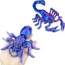 2Pcs 3D Printed Animals - Halloween Decor Gifts Toys, Movable Joints, Children's Desktop Home Office Decorations, Birthday, Halloween (Skeleton Spider, Scorpion)