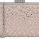 DEXMAY Crystal Clutch Purse for Women Rhinestone Frame Clutch Handbag for Party