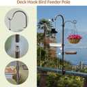 ERYTLLY Deck Hook Bird Feeder Pole Bird Feeder Porch Multi Hook Bird Feeding Station Kit Multi Feeder Hanging Kit Premium Bird Bath for Attracting Wild Birds Bird Feeder Planter Hanger
