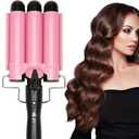 3 Barrel Curling Iron Jumbo 1.25 inch (32mm) Hair Curling Wand Crimper Instant Heating Adjustable Hair Curler with 2 Temperature Control
