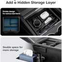 Wigoo Tesla New Model Y Juniper & Model 3 Center Console Organizer [Double Layer Space, Slide smoothly] Model 3 (2024~2025)/New Model Y Juniper Accessories, 3PCS Black