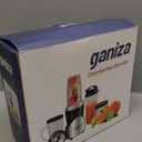 Ganiza Smoothie Blender, 900W Blenders for Shakes and Smoothies, 15-Piece Personal Blender and Grinder Combo for Kitchen, Smoothies Maker with 4 BPA-Free Portable Cup, Nutritious Recipe (Black)