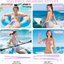 Waterproof Phone Pouch Floating, IP68 Case, Glitter Purple | for iPhone 16/Galaxy S24 | Up to 7.0'' | with Adjustable Lanyard | Dry Bag Beach Essentials | 1 Pack