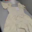 Women's Summer Puff Sleeve Midi Dress 2026 Casual Flowy A Line Tiered Wedding Guest Beach Vacation Long Dresses, Size Small