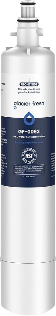 GLACIER FRESH Replacement for RPWFE, RPWF (Built-in CHIP) Refrigerator Water Filter, Compatible with GFE28GYNFS, GFE28GELDS, PFE28KELDS, PFE28KYNFS, GFD28GELDS, PWE23KELDS, PWE23KMKES, 1 Pack (1 Count (Pack of 1))