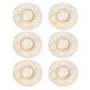 MECCANIXITY 6 Pcs Mini Straw Hats, 3 Inch Knitting Miniature Doll Straw Hats Natural Small Cap for Dollhouse DIY Craft Decoration Accessories Mini House Garment Decor, m Size Wood Color