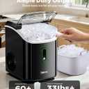 Silonn Nugget Ice Maker Countertop, Pellet Ice Machine with Self-Cleaning Function, Sonic Ice Maker Produces 33lbs of Chewable Ice in 24 Hours, Ideal for Home Kitchen and Office (Black)