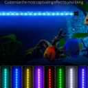 Pawfly 5.5 W Aquarium LED Light 19 Inch Underwater Fish Tank Light with Timer Auto On/Off Fish Tank Background Lights with 8 Lighting Modes Submersible Multi-Colored Tube Lights for Decoration