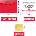 2 x TQDaiker Valentine's Day Card for Husband or Wife, Funny Marriage Quote, Heart Design Happy Valentine's Day Greeting Card,Envelope Included.