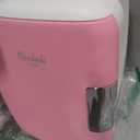 Cooluli Mini Fridge for Bedroom - Car, Office Desk & Dorm Room - Portable 4L/6 Can Electric Plug In Cooler & Warmer for Food, Drinks, Skincare Beauty & Makeup - 12v AC/DC & Exclusive USB Option, Pink, 4 Liter