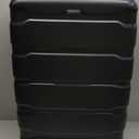 Samsonite Omni PC Hardside Expandable Luggage with Spinner Wheels, Black, Checked-Large 28-Inch