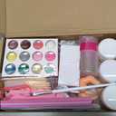 Acrylic Nail Kit for Beginners with Everything, Complete DIY Nail Extension Set with 3 Base Colors & 12 Glitter Powders, No UV Lamp Needed, Salon-Quality Manicure Gift Box for Women and Girls