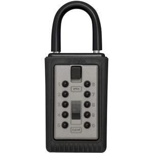 Kidde AccessPoint 001166 KeySafe 3-Key Portable Push Button Key Safe Box, Titanium Gray