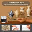 1DFAUL 12 oz Exhibits Fixing Gel for Museum, Removable Clear Museum Paste Putty Wax, Reusable & No Residue, Fixed Collection Artifacts and Decorations to Prevent Vibration, Falling