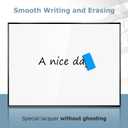 Magnetic Whiteboard, 24"x18" Dry Erase White Board for Wall, Hanging Presentation Board for Home, Office, School, Black Aluminum Frame