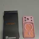 CANSHN Magnetic Compatible with iPhone 17 Pro Case, Upgraded [Full Camera Protection] [Compatible with Magsafe] [Translucent Matte] Shockproof Protective Phone Cover 6.3 Inch - Pink