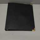 Samsill Classic Collection Leather 3 Ring Binder, Executive Presentation Portfolio, 0.5 Inch (Holds 100 Sheets), Brass Round Ring, Black