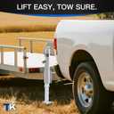 8000LBS Square Trailer Jack, 15" Lift, Heavy Duty Swivel Jack with Drop Leg, for RV, Boat, and Utility Trailers