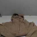 SOLY HUX Zip Up Cardigan for Women Hooded Cardigan Sweater Knitted Drop Shoulder Fall Clothes Winter Hoodies Outerwear (Large, Plain Khaki)