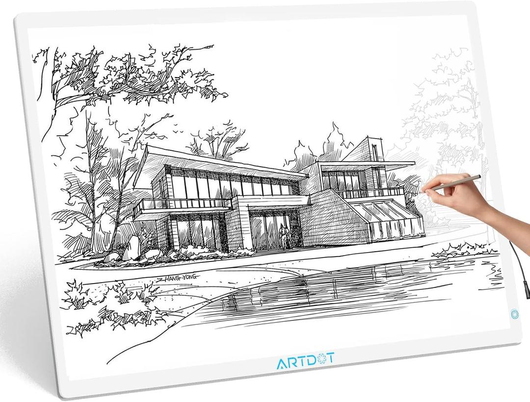 ARTDOT A1 Large LED Light Pad for Diamond Painting AC Powered Light Board Kit Adjustable Brightness Light Box Drawing for 5D Diamond Painting Kits