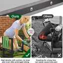 Garden Kneeler and Seat, Foldable Garden Stool 400lbs Heavy Duty Garden Tools Protects Knees and Back, Women and Men Seniors Gardener,Large 19.7"x10"x18.5"