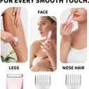 Ufree Bikini Trimmer Women Electric Razors Dual Head, Pubic Body Hair Trimmer Electric Shaver for Face, Legs, Arm, Rechargeable Lady Shaver Waterproof, Summer Grooming Kit