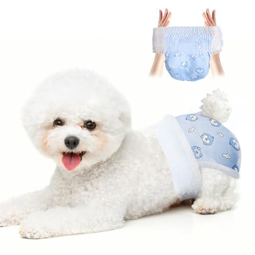 Mosamart Disposable Dog Diapers Count Absorbent Soft Puppy Doggie Diapers for Female Dogs with Stretchy Waist Puppy Diaper in Heat Period Excitable Urination (XS )
