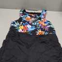 Tankini Swimsuits with Shorts - Two Piece Tummy Control Bathing Suits High Neck Swimwear with Two Side Pockets (Medium, Multi Floral)