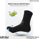 High Ankle Cotton Crew Casual Socks,Black Compression Athletic Socks For Men&Women,Fit Sports,Running,Trekking,Outdoor (Black)