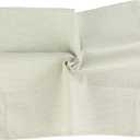 Narrow Striped Cotton Linen Blended Dinner Cloth Napkins - Set of 12 (40 x 30 cm) - for Events & Home Use (Green)