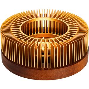 Teapot Warmer, Aluminum Tea Warmer with Wooden Base, Candle Heater for Heating Tea, Coffee, Milk, Food,Camping and Traveling, Universal Teapot Heater (Large-with Wooden Base)