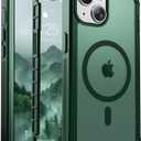 Magnetic for iPhone 14 Case, [Compatible with MagSafe][Military Grade Drop Protection][Heavy Duty Protection][Non-Slip][Shockproof] 2-Layer Durable Bumper Phone Case 6.1''-Forest Green