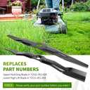 Replacement 72531-VE2-020 (Upper) & 72511-VE1-020 (Lower) Mulching Mower Blade Kit, Compatible with Hon da 21" Cut HRB215 HRB216 HRB217 HRM215 HRR216 HRS216 HRT216 HRZ216 Lawn Mower