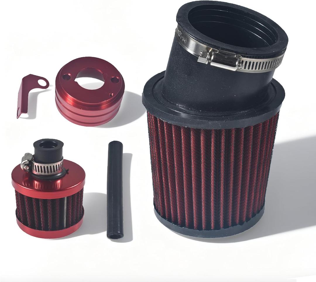 Air Filter 62mm&12mm Kit for Predator 200cc 212cc 224cc196cc for honda GX160 GX200 for Coleman CT200U CT200U-EX KT196 6.5Hp Engine Mini Bike Go Kart Red