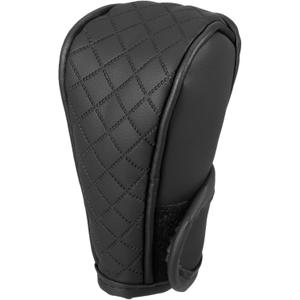 1 Pc Universal Car Shift Knob Cover - Automatic Car Knob Gear Sticky Protector Decorative - Faux Leather Black