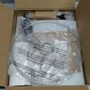 Innqoo White Side Table Lamp with USB Port and Outlet, Dimmable Nightstand Bedside Lamps with Linen Lampshade, Desk Lamp for Bedroom, Living Room, Guest Room, Home Office, LED Bulb Included