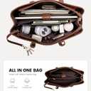 LOVEVOOK Laptop Bag for Women,15.6 Inch Laptop Tote Bag for Women,Vintage Leather Work Tote Bags Computer Teacher Bag,Waterproof Business Office Briefcase Bible Bag