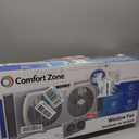 Comfort Zone 9-Inch 3-Speed Reversible Twin Window Fan Dual Blade Window Exhaust Fan with Auto-Locking Expanders, 22.25" to 33" Wide Tabletop Feet & Removable Bug Screen included