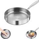 Titanium Hammered Pan Pro with Lid, Multifunctional Ultra-Durable Scratch-Resistant Non Stick, Even Heating for Cooking, Titaniums Nutri Pans Compatible with All Cooktops,7.87in