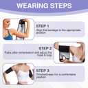 Thigh Compression Sleeves and Arm Trimmers Set, Neoprene Sweat Bands for Exercise, 1 Pair Each, Black