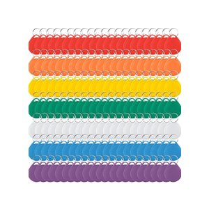 Round Plastic Key Tags Colorful Key Ring Tags with Waterproof Writable Key Labels Tags for Keys Luggage, 7 Colors