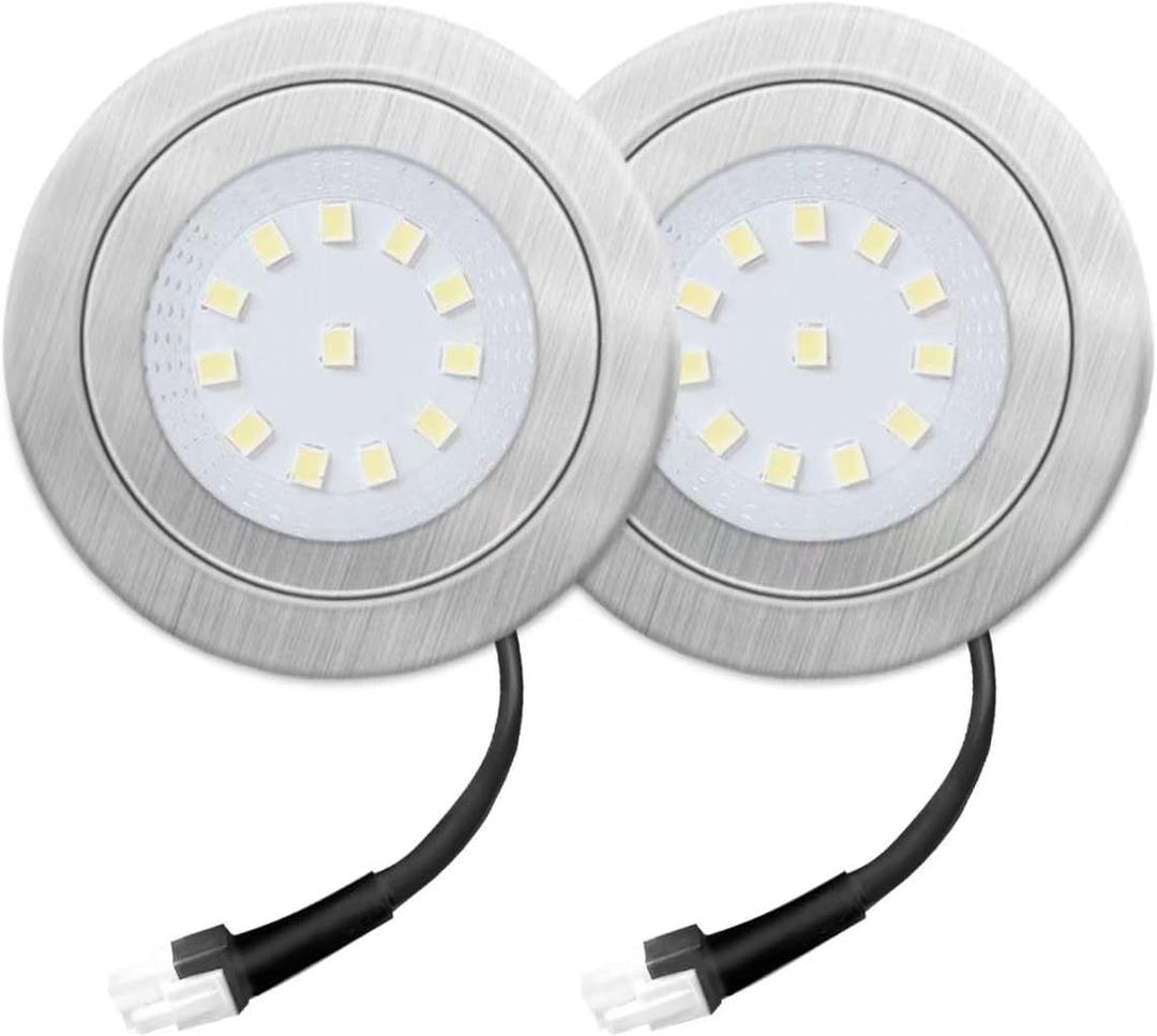 2Pack 1.5W Range Hood Lights Bulbs, LED Stove Light, 12V DC Kitchen Cooker, Vent Hood Bulb Replacement,Kitchen Replacement 20W Halogen (Cold White 6000K)