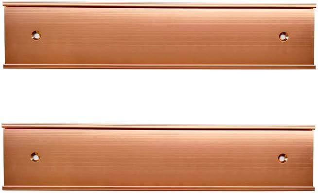 Nameplate Holder Wall or Door 2 Pack (Rose Gold, 2" x 8")